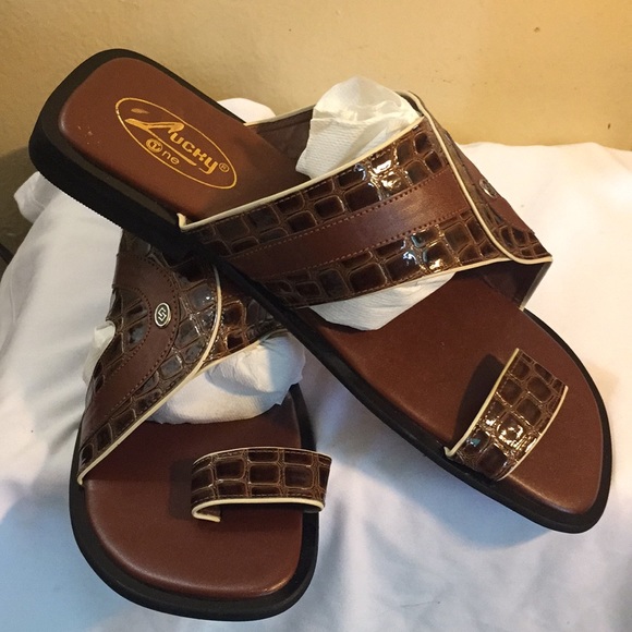 Brown slippers for men main image 7